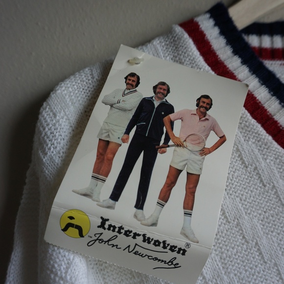 Vintage John Newcombe Men's Large White Sweater - Picture 6 of 8